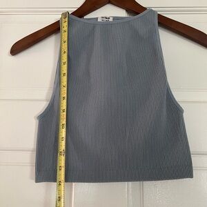 Cotton On Ribbed Gray/Green Tank Top